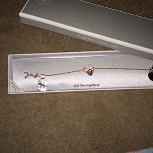 Gold plating heart bracelet